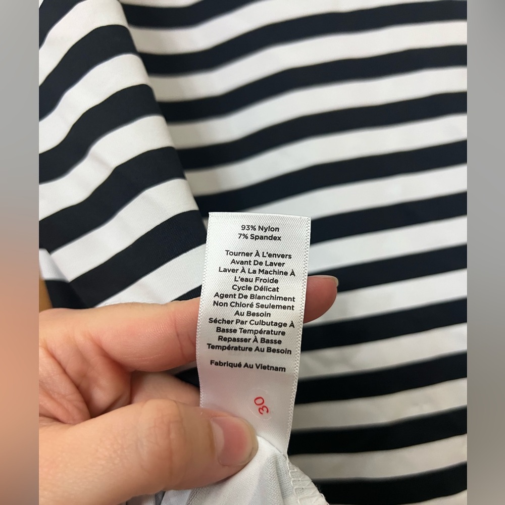 Talbots Black and White Striped Career Blouse Shirt Size XL NWT - Picture 8 of 8